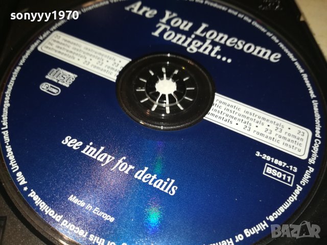 ARE YOU LONESOME TONIGHT CD 1312231908, снимка 8 - CD дискове - 43399470