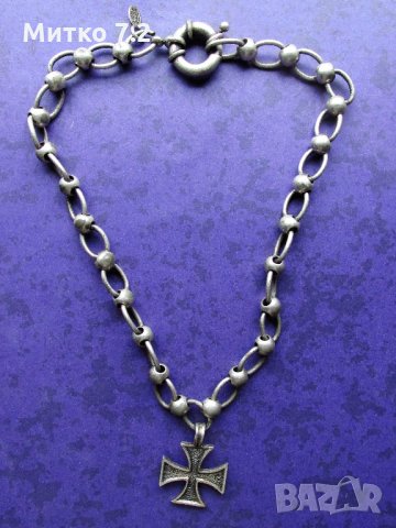 Посребрен ланец с кръст - bico, снимка 3 - Колиета, медальони, синджири - 28129554