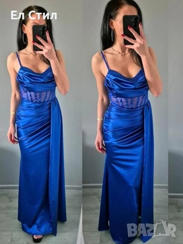 📌#Официална сатенена #рокля 95% сатен  5% ликра Производител: Италия Хс С  М  Л  48 евро Еконт, снимка 4 - Рокли - 53472266