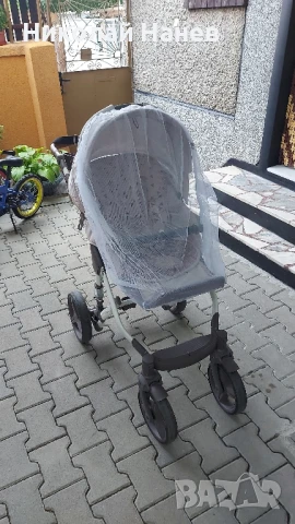Продавам бебешка количка Lorelli Rimini 2в1 – Бежова (втора употреба), снимка 3 - Детски колички - 51422062