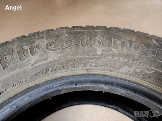 4 Гуми за бус 215/70/R15 зимни Firestone VanHawk 2 ДОТ 2020, снимка 3 - Гуми и джанти - 52276116