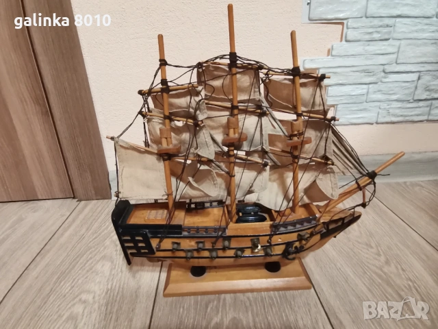 Старо дървено корабче, снимка 7 - Антикварни и старинни предмети - 53222748