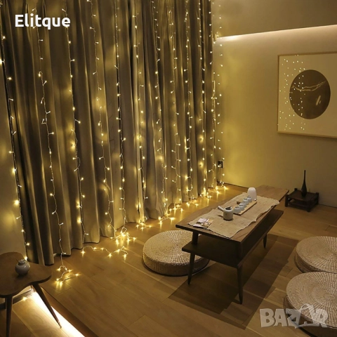 Коледна завеса от лампички , снимка 10 - Лед осветление - 52904364