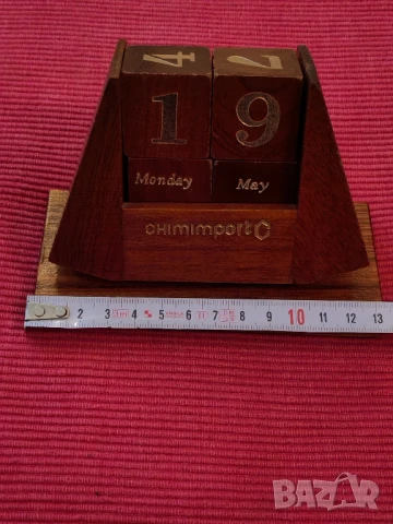 Настолен дървен календар. , снимка 4 - Антикварни и старинни предмети - 50535854