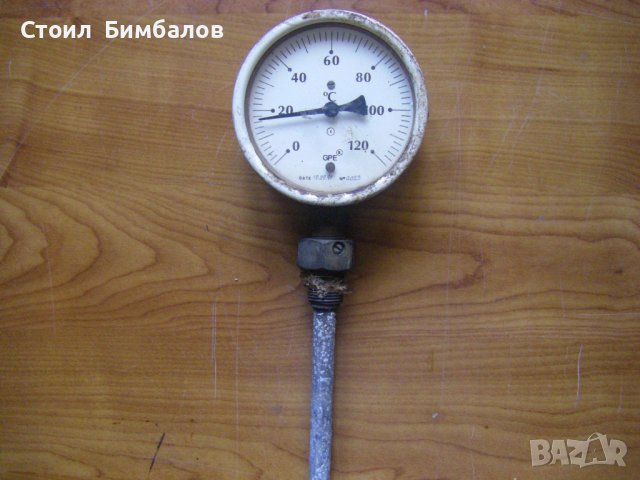 Немски промишлен термометър GPE , 0/+120 °C с диаметър ф 100мм., снимка 2 - Други машини и части - 42979279