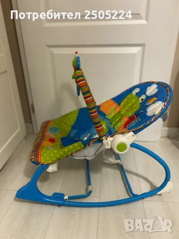 Бебешки шезлонг 3 в 1 Fisher price Little Frog Swing Chair, снимка 1