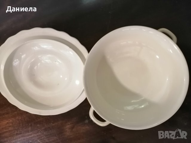 Старинна купа за сервиране с маркировка, снимка 3 - Прибори за хранене, готвене и сервиране - 37967130