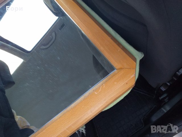 Ново огледало в дървена рамка 65/65/2см, снимка 5 - Огледала - 27628006