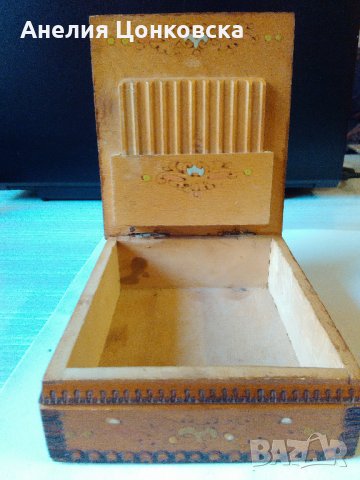 Дървена ретро кутия за пушачи, снимка 5 - Антикварни и старинни предмети - 26857105