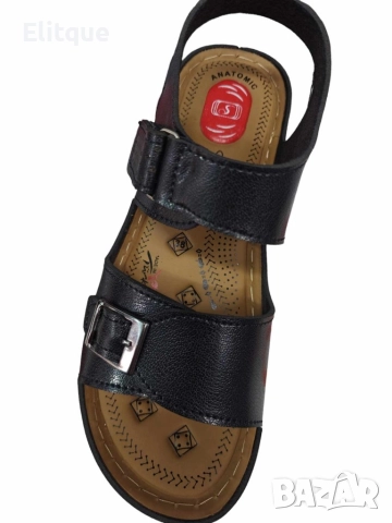 Ортопедични дамски кожени сандали с катарама, снимка 3 - Сандали - 52864251