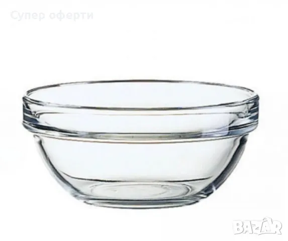 Комплект 3 броя стъклени купи, снимка 2 - Други - 48490939