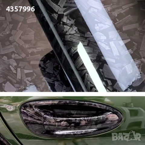 Луксозно гланцово фолио Кован Карбон за автомобил-Тъмно, снимка 3 - Аксесоари и консумативи - 52828523