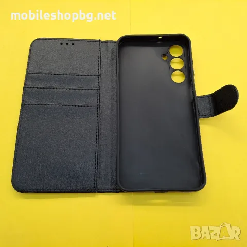 Samsung A16 калъф страничен с прегради черен син златен, снимка 4 - Калъфи, кейсове - 48505318