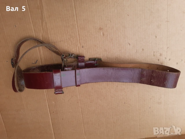 Стар военен строеви офицерски колан с портупей , униформа, снимка 2 - Антикварни и старинни предмети - 50460868