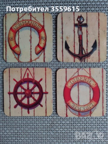 4 бр. коркови подложки 10 см х 10 см от Фаро , Португалия, снимка 1