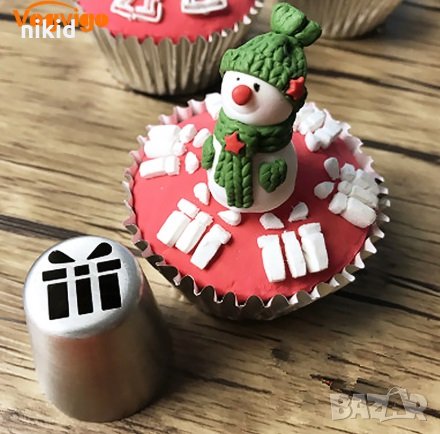 Подарък накрайник за пош шприц руска дюза за украса декор торта фондан шоколад и др.