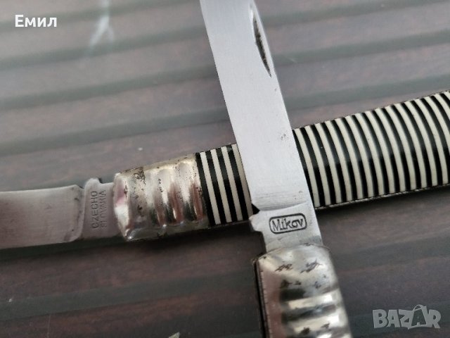 Лот антикварни сгъваеми ножове MIKOV , снимка 3 - Колекции - 43242964