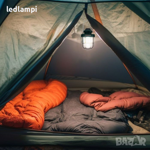 LED Акумулаторна Лампа 3W SMD+2W Пламък, снимка 9 - Външни лампи - 44881902