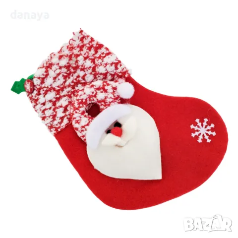 5528 Коледна декорация Калъф за прибори украса за маса Чорапче, снимка 4 - Аксесоари за кухня - 48247741