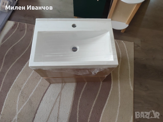 PVC Мебел за баня FORLI 60 OAK - Шкаф + Мивка, снимка 2 - Мивки - 53481005