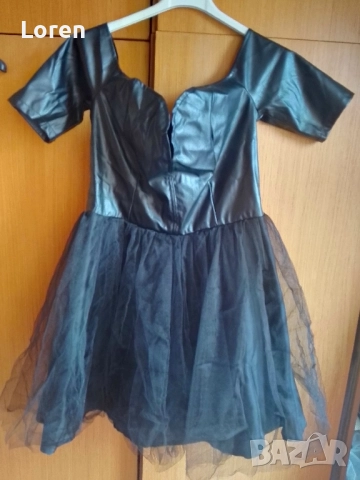 Ново!*VS fashion*Рокля кожа и воал, снимка 4 - Рокли - 52509181