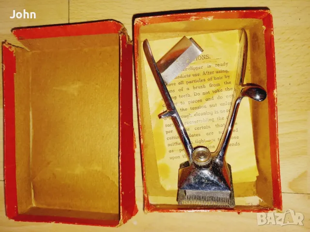 Антика Ръчна Машинка за Подстригване на Коса 1950те Англия, снимка 11 - Други - 49831753