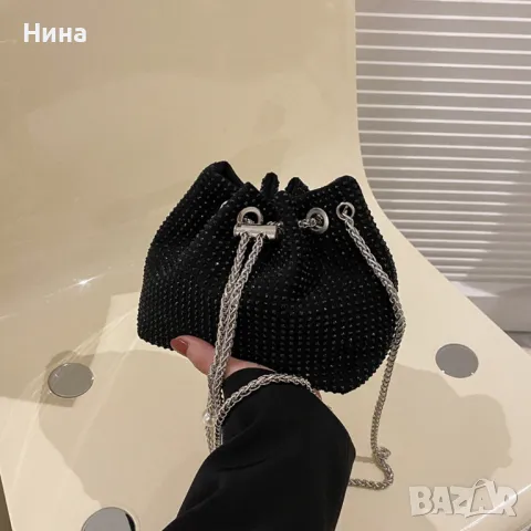 Мека блестяща чанта All Around Diamante, снимка 4 - Чанти - 49832939