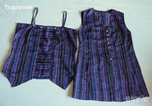 Комплект блузка с презрамки и туника без ръкави, снимка 10 - Комплекти - 26759324
