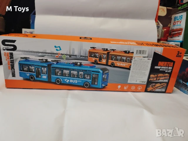 Bus City – Градски автобус с инерционен механизъм и звук, снимка 2 - Коли, камиони, мотори, писти - 50951993