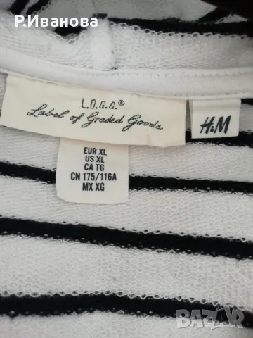 Отличен суичър с качулка H&M, размер XL, 100% памук, снимка 3 - Суичъри - 47816478
