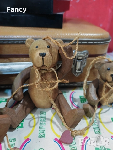 Ръчно изработени дървени мечета, снимка 4 - Антикварни и старинни предмети - 52481471