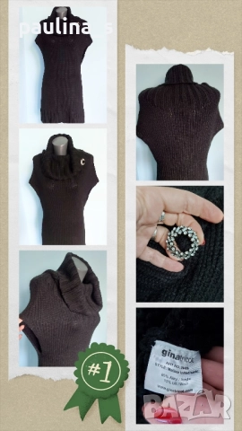 Два различни броя / Ефектна черна рокля тип туника "Object" и "Gina Tricot" / вълна / унисайз, снимка 13 - Рокли - 16790475