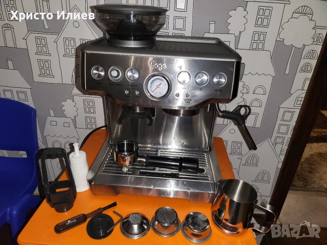 Еспресо машина SAGE Barista Express Кафемашина с кафемелачка, снимка 11 - Кафемашини - 53463298