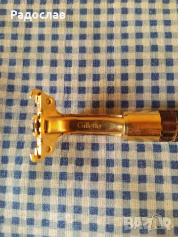 стара позлатена самобръсначка Gillette , снимка 6 - Мъжка козметика - 50146907