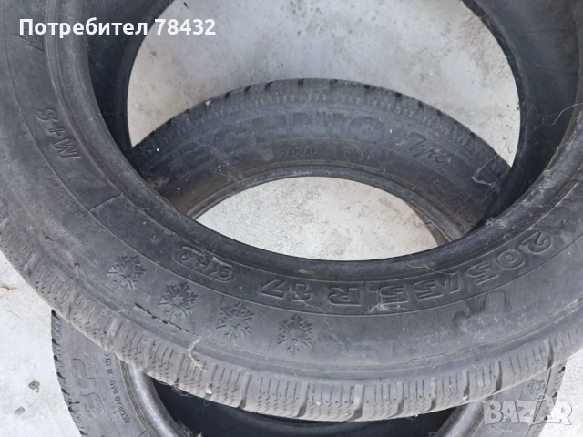Зимни гуми 205/55/17- 2бр, снимка 4 - Гуми и джанти - 51580209