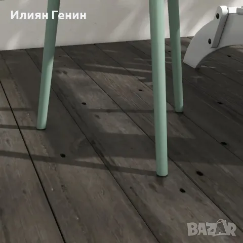 Outsunny, Маса за кафе, Градинска маса, Градинска маса за балкон, Стомана, 40 x 40 x 50 см, Зелена, снимка 5 - Маси - 50353107