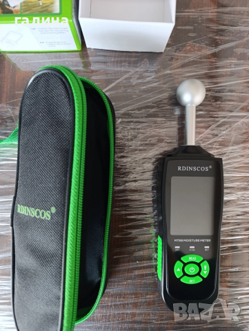 Професионален Влагомер RDINSCOS Стена/Зидария/дърво/мазилка/замазка/бетон/гипс, снимка 2 - Измервателни инструменти - 52047599