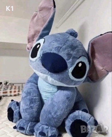 Гиганстски Плюшен син Стич 140см с БЕЗПЛАТЕН подарък изненада 
