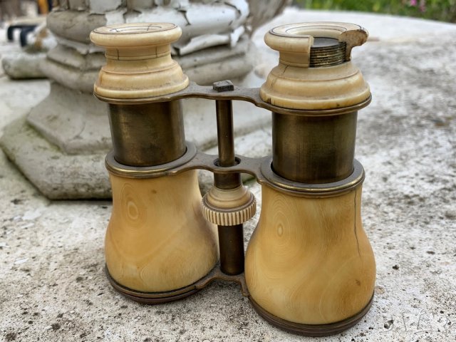 Бинокъл месинг/слонова кост, снимка 3 - Антикварни и старинни предмети - 34581748