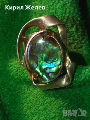 XEIPOS Бутиков АР НУВО СЕДЕФЕН СРЕБЪРЕН ПРЪСТЕН СРЕБРО 925 с КРАЛСКИ СЕДЕФ ЮВЕЛИРНА ИЗРАБОТКА 49106, снимка 17 - Пръстени - 49427751