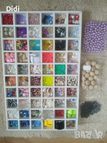 Мъниста перли декорация синьо око