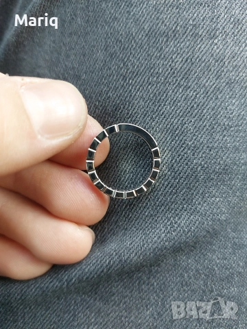 Унисекс пръстен Cartier 18k Gold & Platinium EU 50 , снимка 5 - Пръстени - 52813445