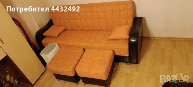 2 разтегателни дивана с място за багаж 2 табуретки и 4 възглавнички, снимка 9 - Други - 52516970