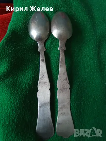 19 Век КНЯЖЕСТВО БЪЛГАРИЯ 2 ГОЛЕМИ РЪЧНО с КАЛЕМ ОРНАМЕНТИРАНИ СРЕБЪРНИ ЛЪЖИЦИ с МОНОГРАМ Х. В 43174, снимка 17 - Антикварни и старинни предмети - 44377664