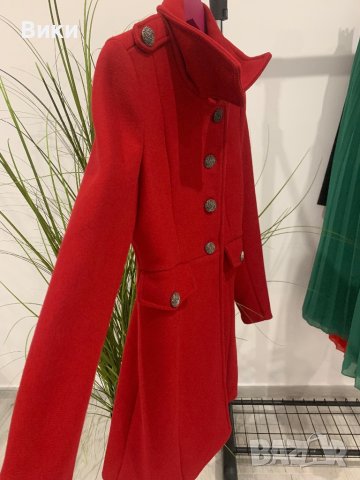 Червено палто, снимка 10 - Палта, манта - 43500914