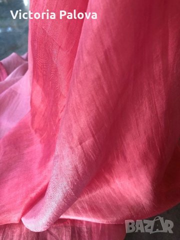 Шал от копринен шифон с цветен градиент, снимка 6 - Шалове - 27213933