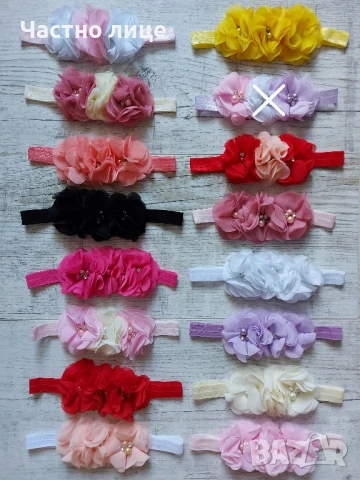 Детски и бебешки ленти за коса , снимка 15 - Шноли, диадеми, ленти - 31493383