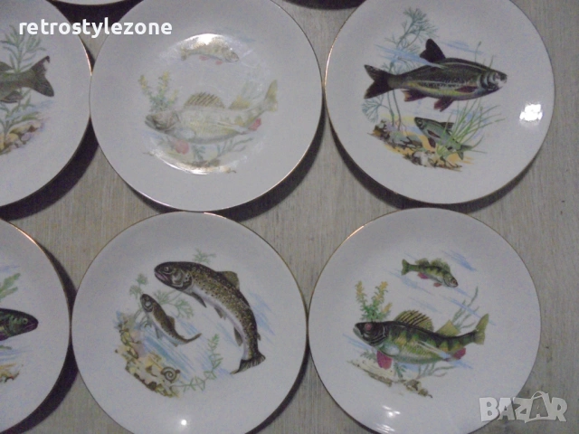 № 8511 Стари порцеланови чинии KAHLA - Комплект от 8 броя, снимка 4 - Други ценни предмети - 53584245