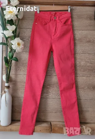Оригинални дънки GUESS цвят корал , снимка 6 - Дънки - 49637330