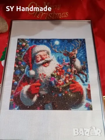 Диамантен гоблен,, Дядо Коледа,, , снимка 3 - Декорация за дома - 48231314